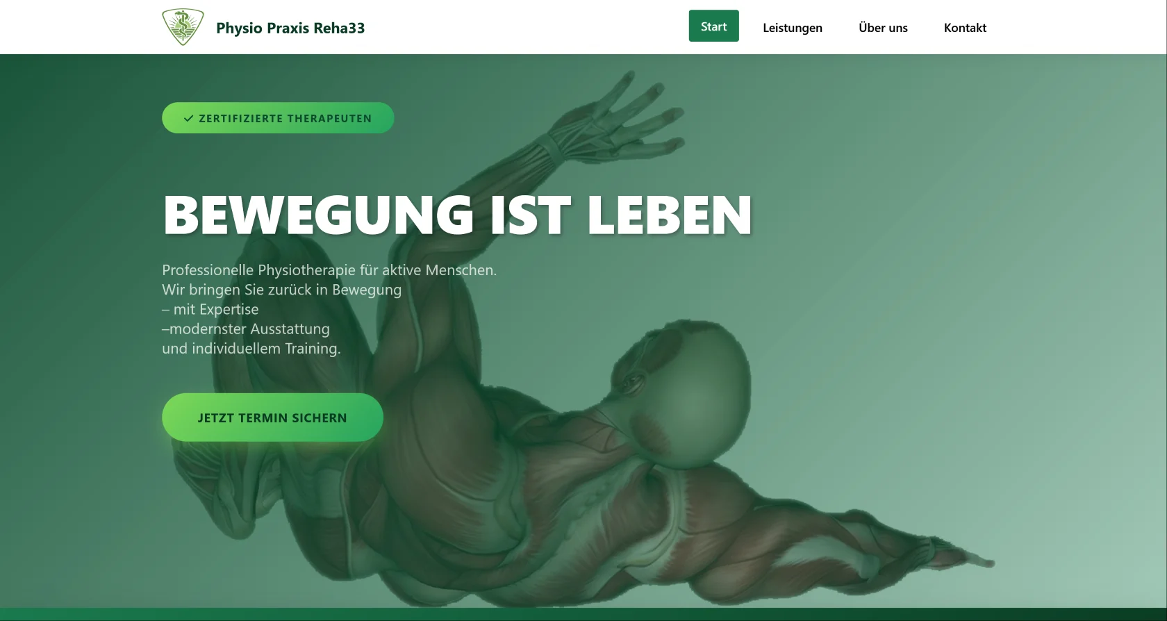 Physio Reha 33 Website